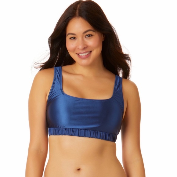 No Boundaries Juniors Lure Tipped Push Up Top Sz m (7-9) Storm Blue NWT - Picture 1 of 11